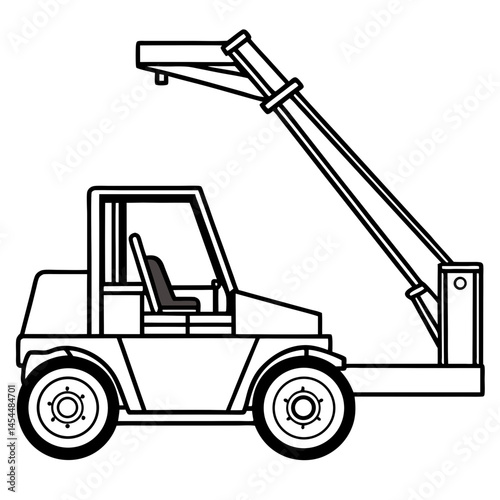 Minimal Reach Stacker Vector on White