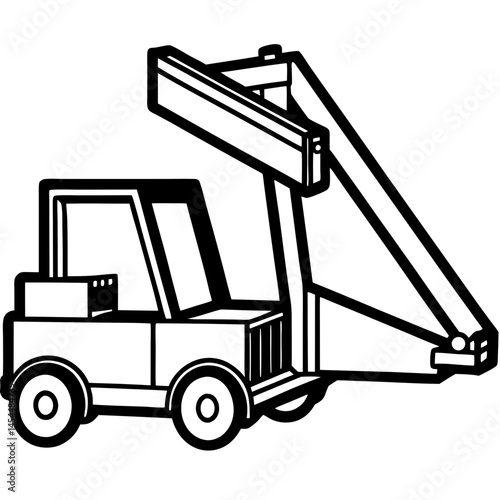 Minimal Reach Stacker Vector on White