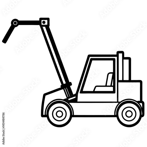 Minimal Reach Stacker Vector on White