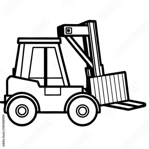 Minimal Reach Stacker Vector on White