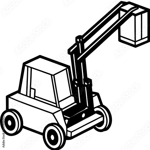 Minimal Reach Stacker Vector on White