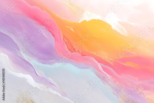 Abstract Landscape with Soft Pastel Colors and Gentle Curves