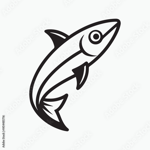 anchovy vector icon with a white background