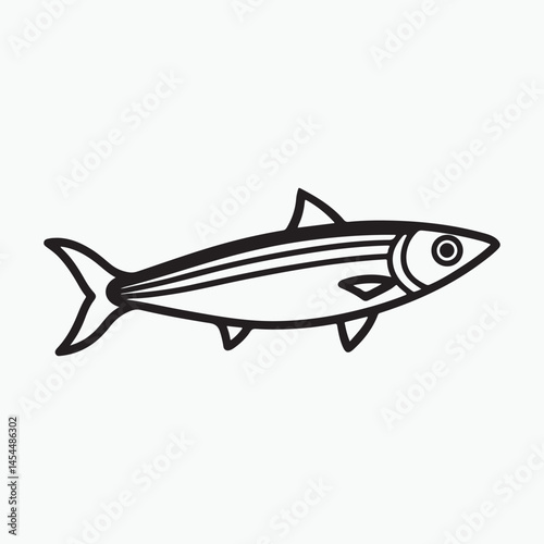 anchovy vector icon with a white background