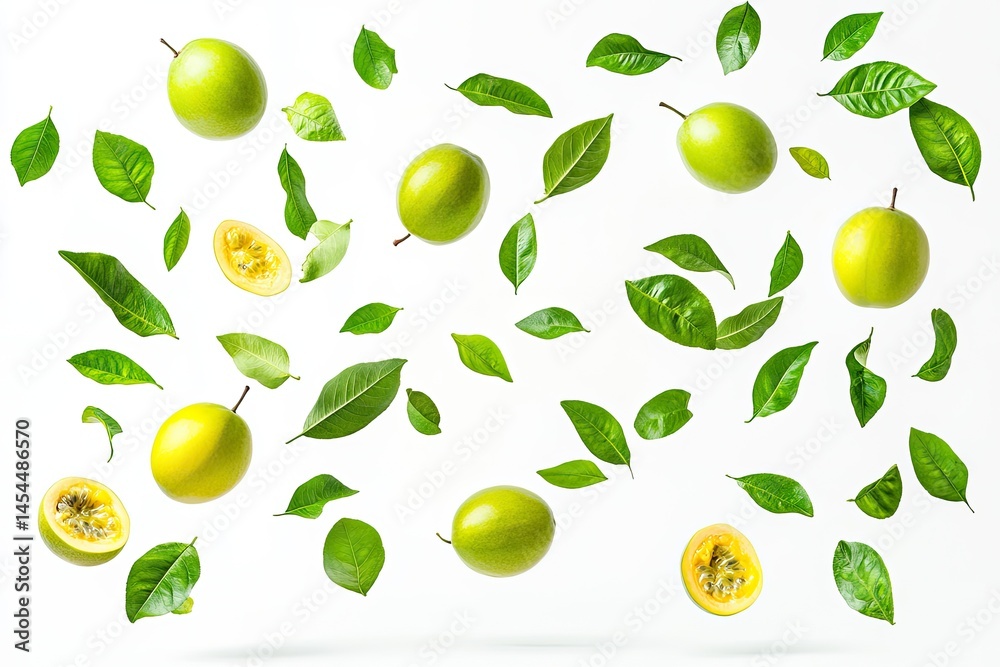 Passion Fruit and Leaves Passion Fruit and Leaves