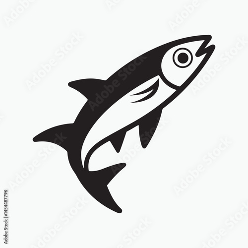 anchovy vector icon with a white background