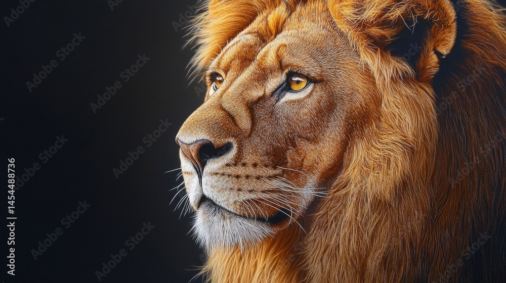 Naklejka premium Beautiful Lion