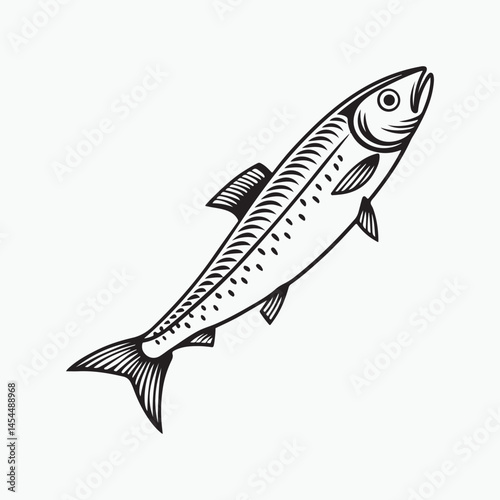 anchovy vector icon with a white background