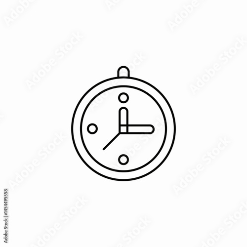 classic wall clock icon sign vector
