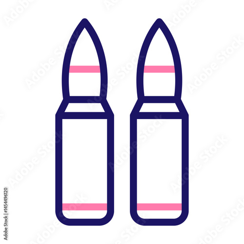 Bulet Vector Line Two Colors Icon Design