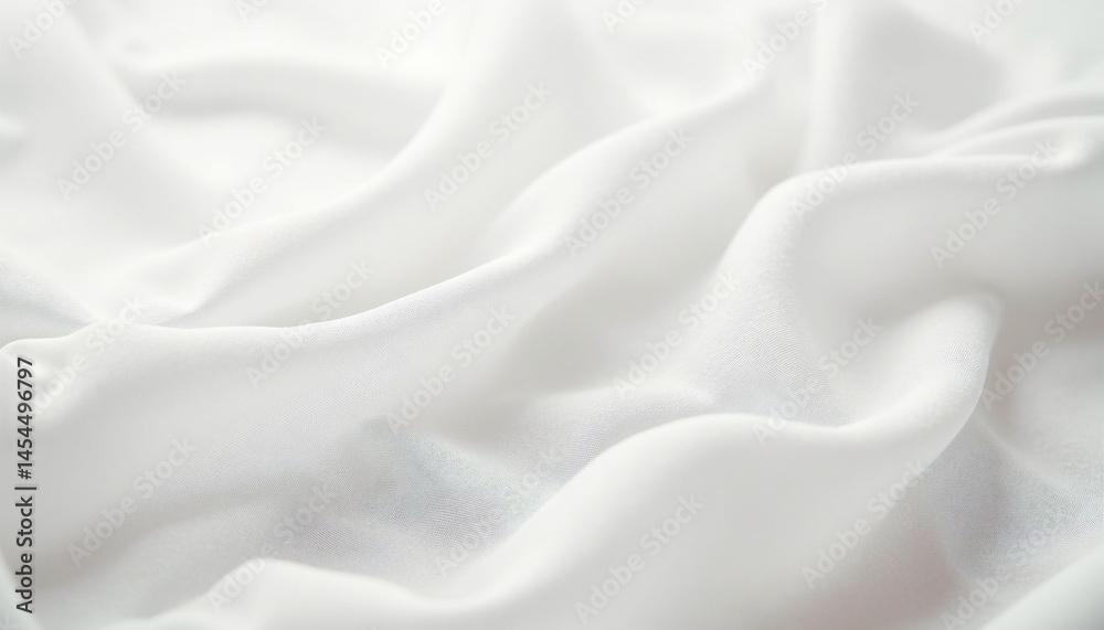 Obraz premium Close-Up Texture of Soft White Cotton Fabric