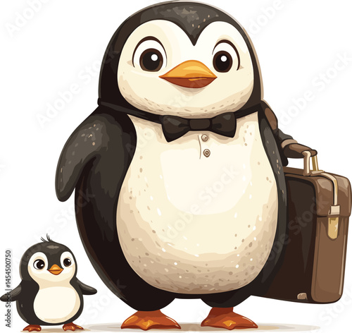 penguin on a white background