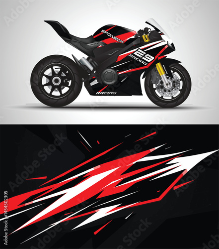  Racing stripe motorcycle wrap decal and vinyl sticker 