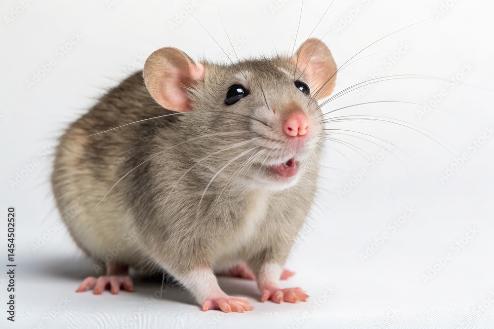 Friendly Close-Up Portrait of a Rat Smiling Happily Generative AI Friendly Close-Up Portrait of a Rat Smiling Happily Generative AI