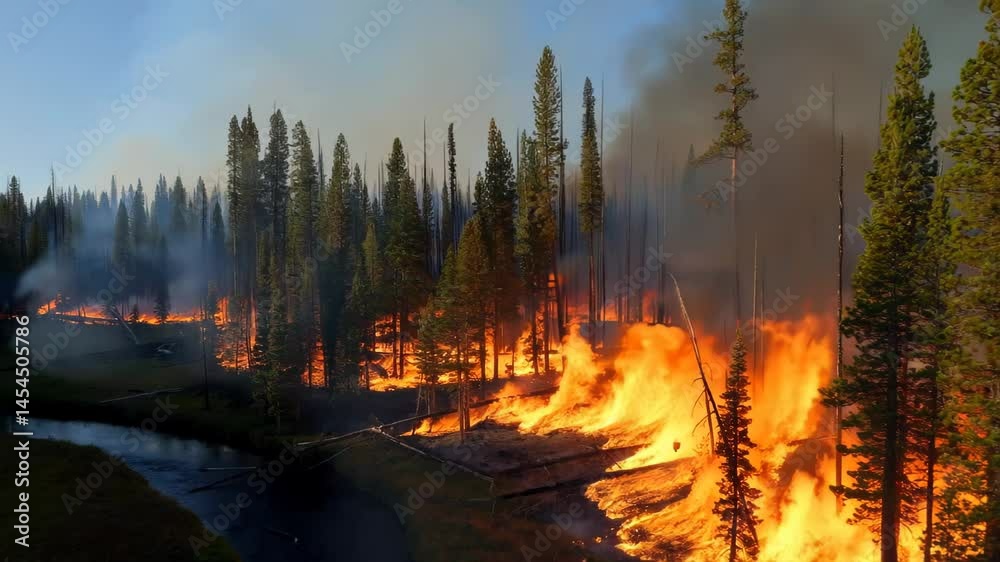 burning fire in the forest burning fire in the forest