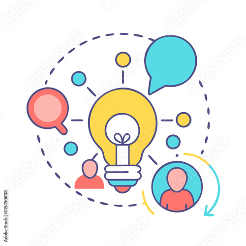 Concept creation and idea generation process depicted through an illustrative design