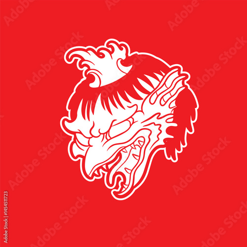 japanese kappa ghost illustration, suitable for cute t-shirts or mascot designs
