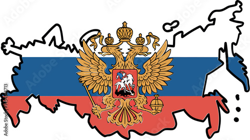 Russian Empire Coat of Arms Graphic T Shirt Design 