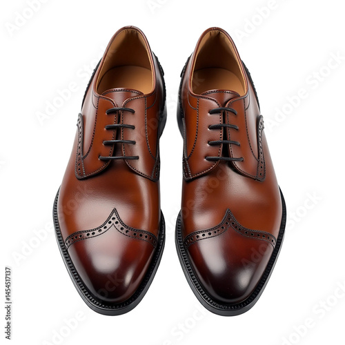 Pair of Dress Shoes on Transparent Background