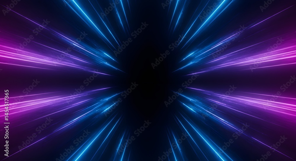 Obraz premium Professional Neon Lines Vector Illustration Pack with Speed Background on Plain White Background AI File