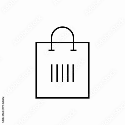 Shopping bag retail store icon vector sign