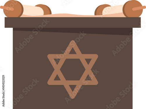 Torah papyrus paper scroll vector illustration