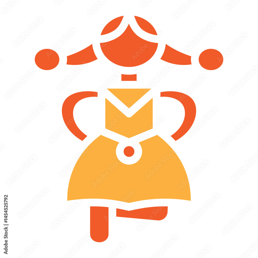Obraz premium Traditional Bavarian Dance Vector Glyph Two Colors Icon Design