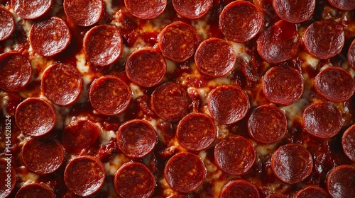 Delicious pepperoni pizza, full frame shot for enticing food presentation