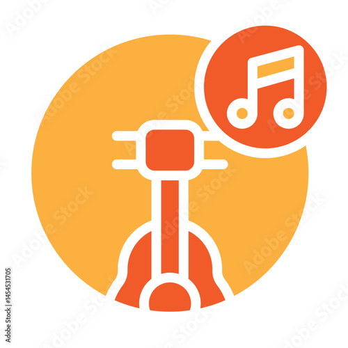 Mariachi Band Vector Glyph Two Colors Icon Design