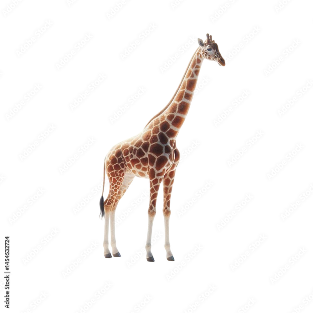 Naklejka premium giraffe on white background