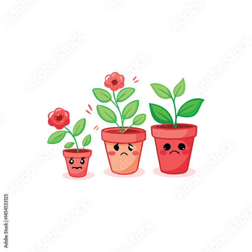red flower in pot