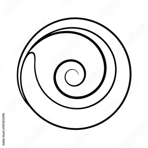 Coffee Swirl Clean Lines Vector Art