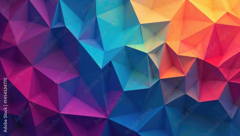 Geometric shapes forming a continuous, vibrant backdrop, shade, seamless