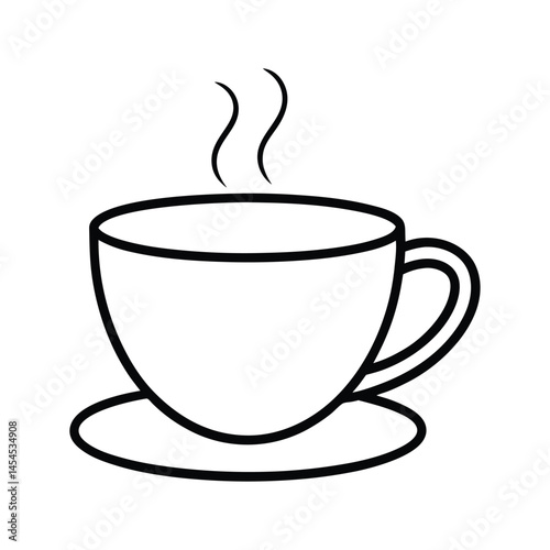 Espresso Cup Minimal Line Vector