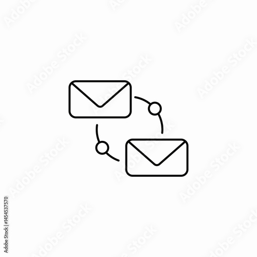 envelopes network transfer icon sign vector