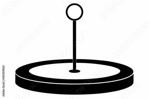 Basic Ring Stand Silhouette Vector Illustration 