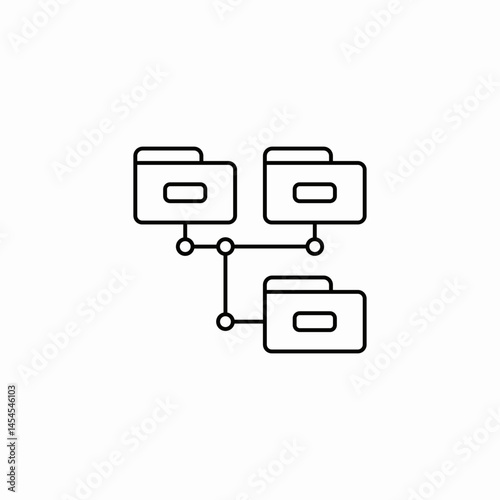 network folder sharing icon sign vector