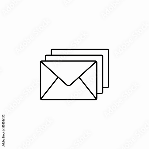 multiple mail delivery icon sign vector