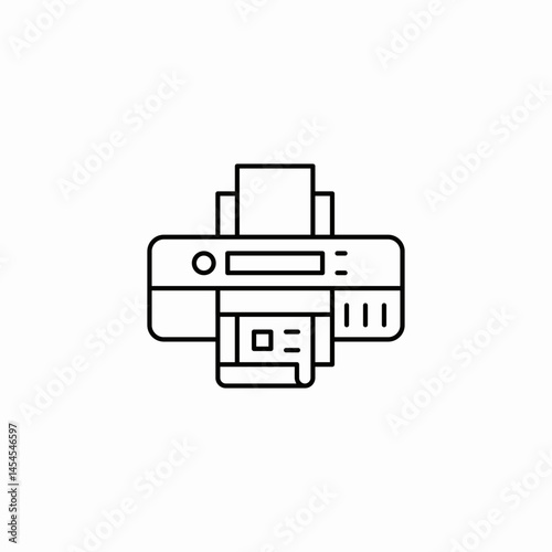 office document printer icon sign vector