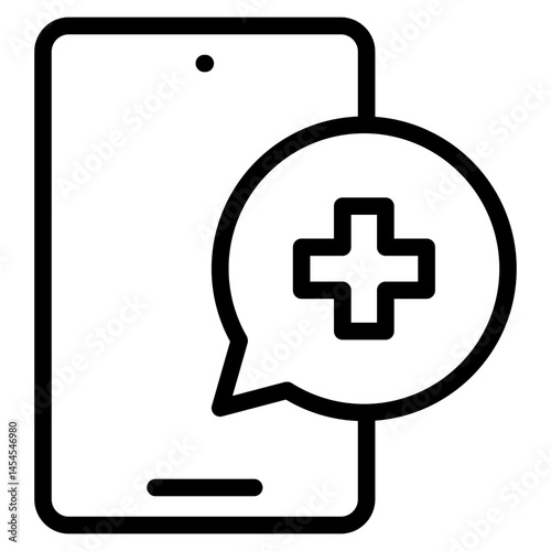 Mobile healthcare icon in vector illustration