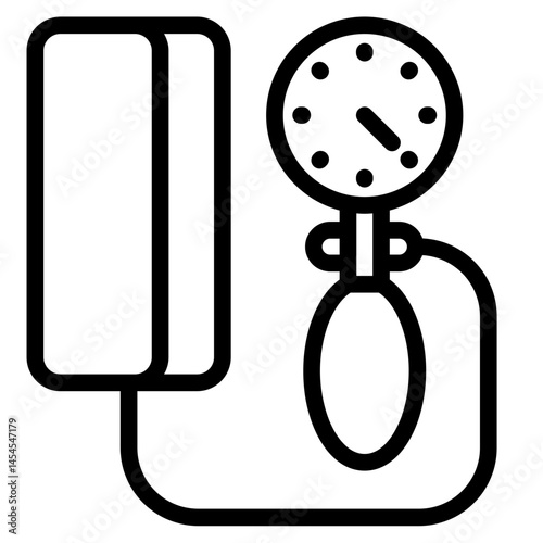 Tonometer device , Test healthy icon in vector illustration