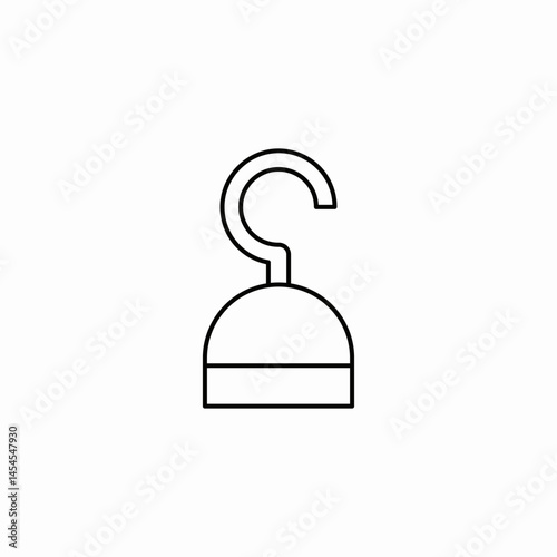 pirate hook tool icon sign vector