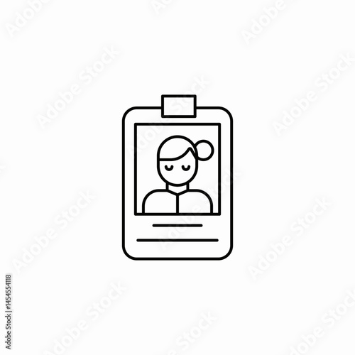 user identification card icon sign vector