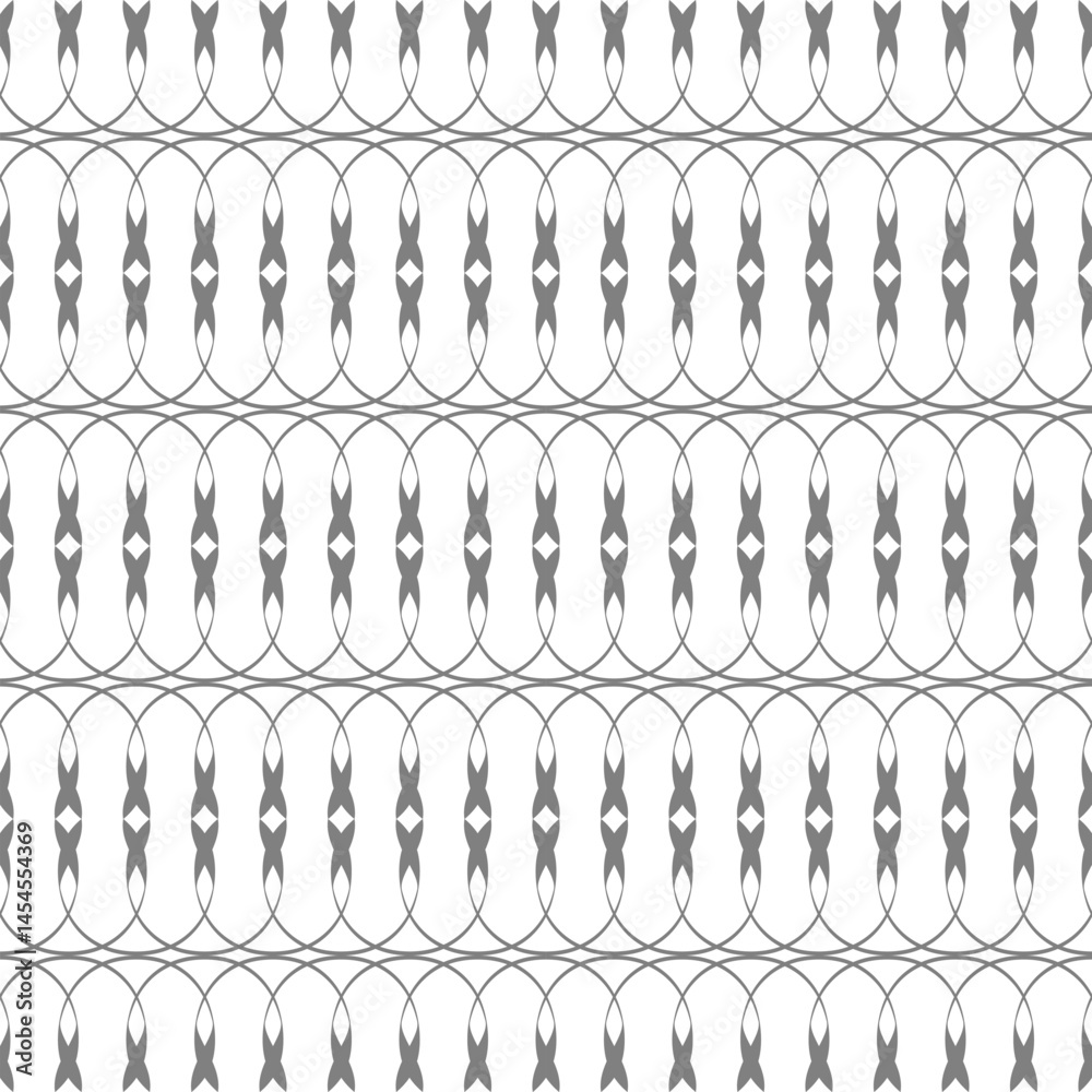 seamless black and white pattern of different geometric shapes
