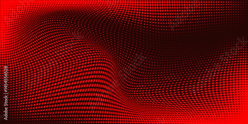 Dark red retro comic pop art background with dots, cartoon halftone background vector illustration eps10
