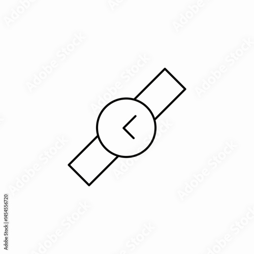 wristwatch time display icon sign vector