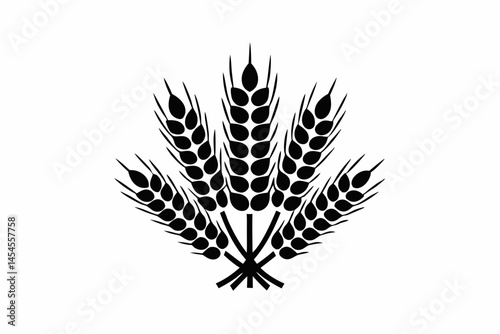 Barley silhouette vector illustration