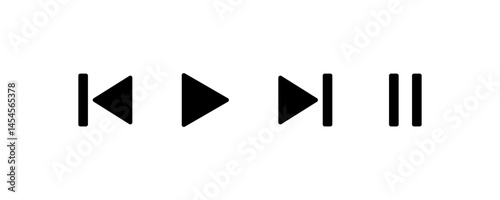 A set of icons for play and pause buttons for a media player.