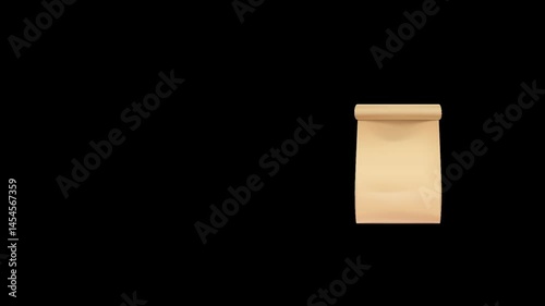 Animation showcasing the rapid process of burger preparation, packaging, and delivery , suitable for restaurant opening sequences or brand identity presentations