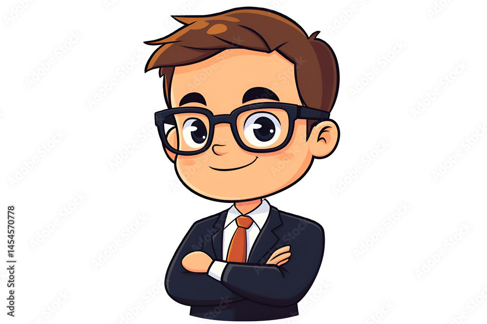 Adorable Cartoon Businessman Vector Character Design Adorable Cartoon Businessman Vector Character Design